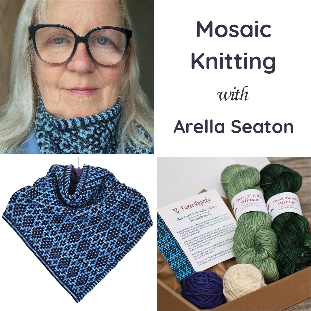 Boîte à tricot mosaïque