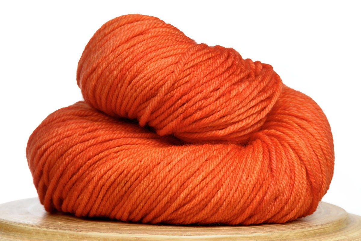 Andante hand-dyed worsted weight merino in Blood Orange