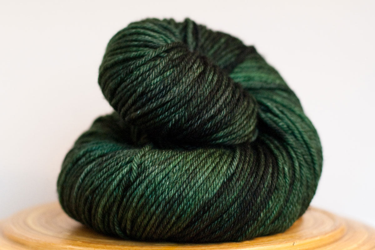 Andante hand-dyed worsted weight merino in Kelp