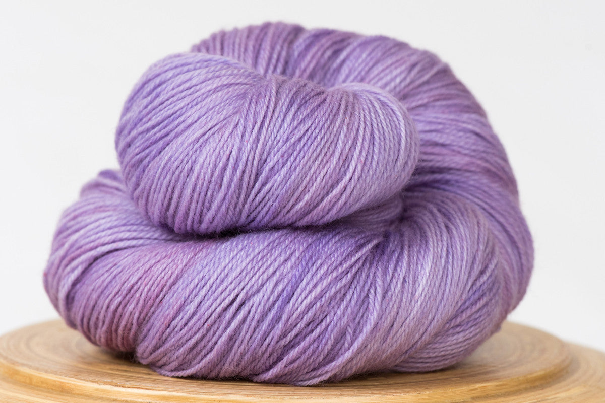 Jacaranda tonal pale purple fingering weight hand-dyed yarn
