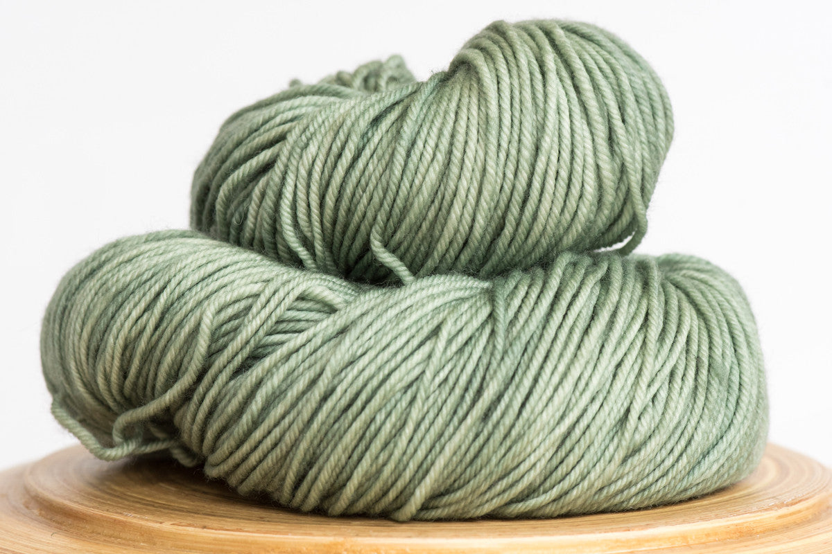 Cardamom pale green semi solid DK weight hand-dyed yarn