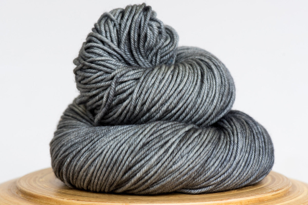Chimney Smoke light grey semi solid DK weight hand-dyed yarn
