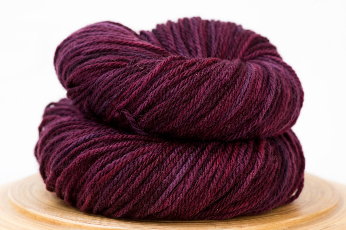 Professor Plum - rich purple semi-solid hand-dyed DK weight wool