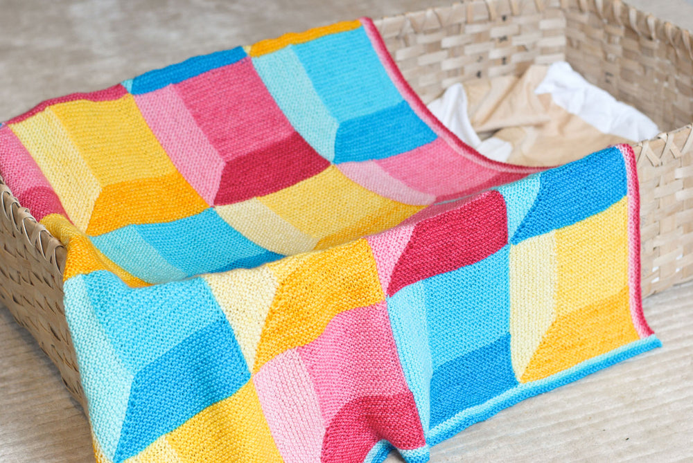 Attic Windows Baby Blanket knitting pattern - Sweet Paprika Designs
