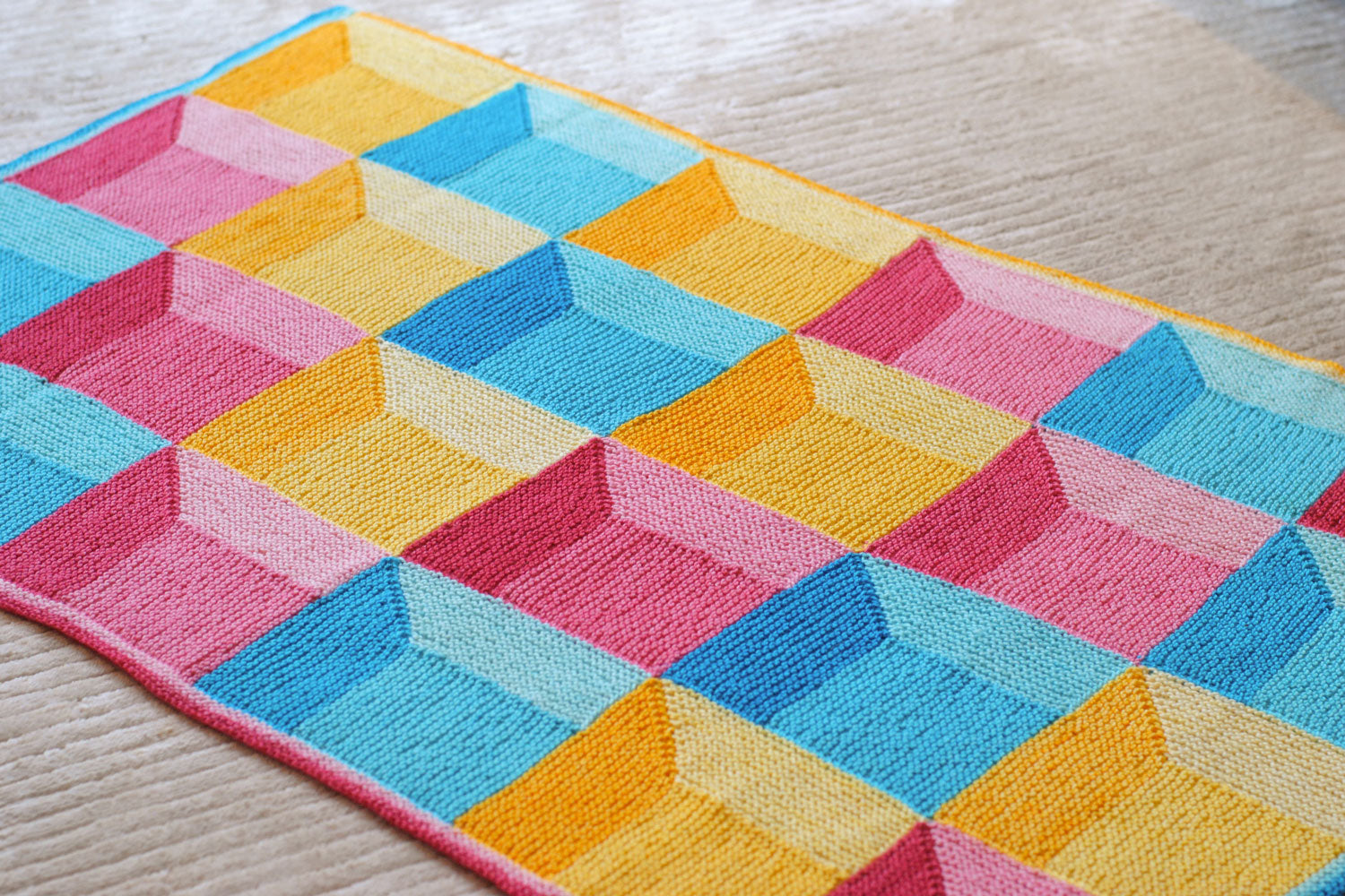 Attic Windows Baby Blanket knitting pattern - Sweet Paprika Designs