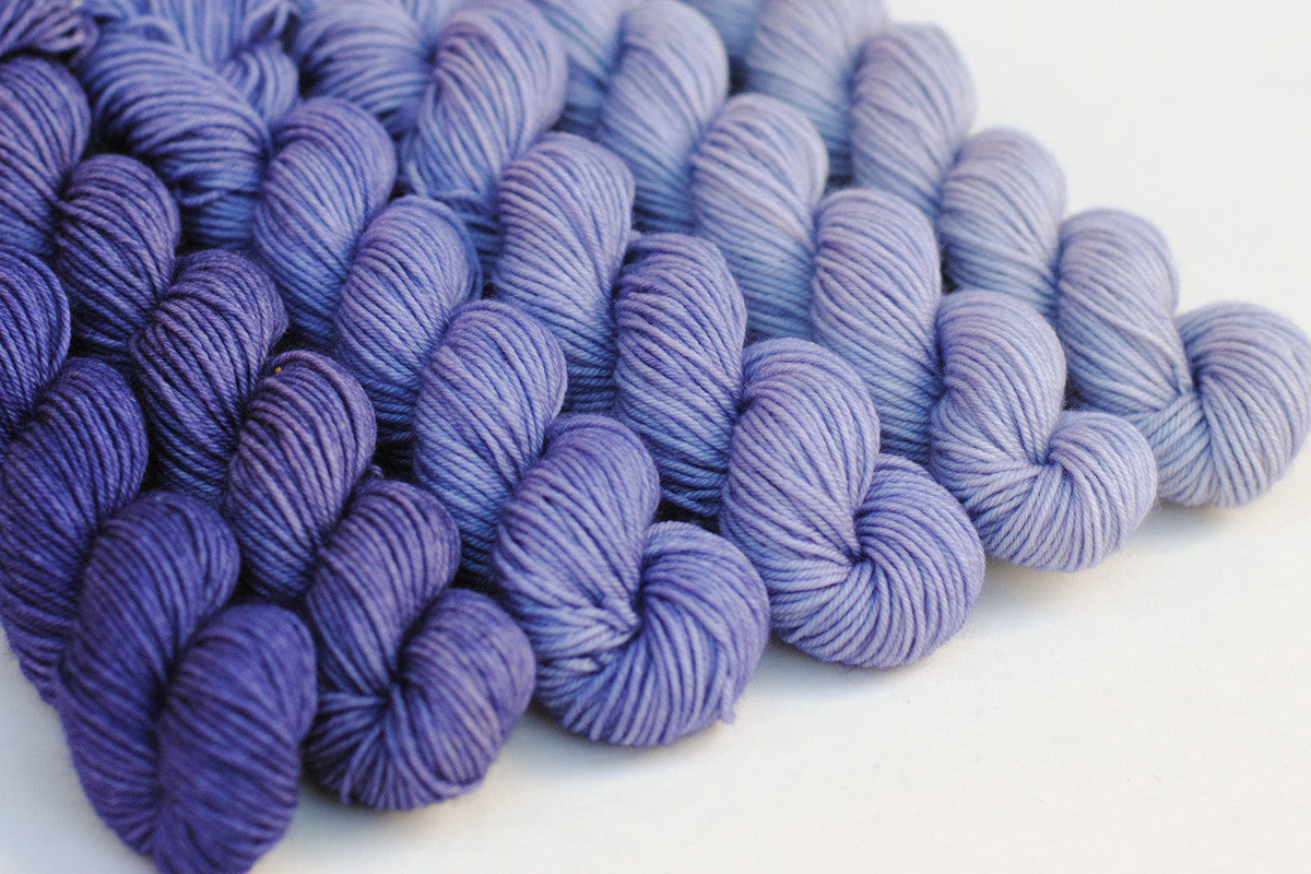 Crescendo hand-dyed gradient yarn set - Lavender Dusk
