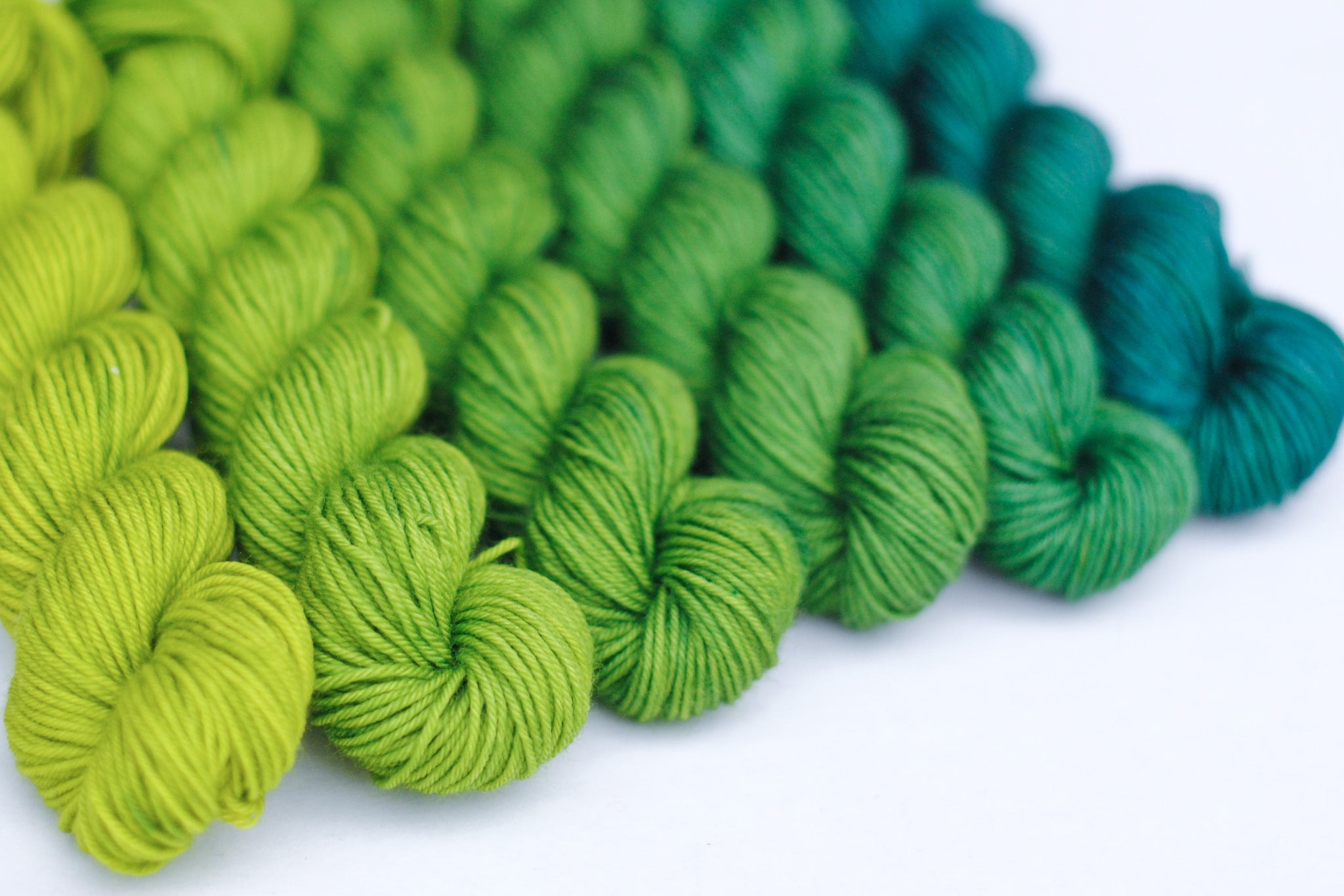 Crescendo hand-dyed gradient yarn set - Pine Forest