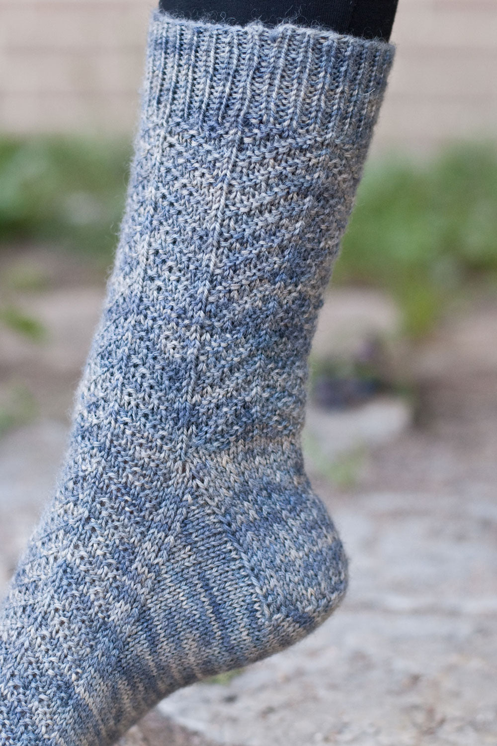 Harrowsmith sock knitting pattern close up
