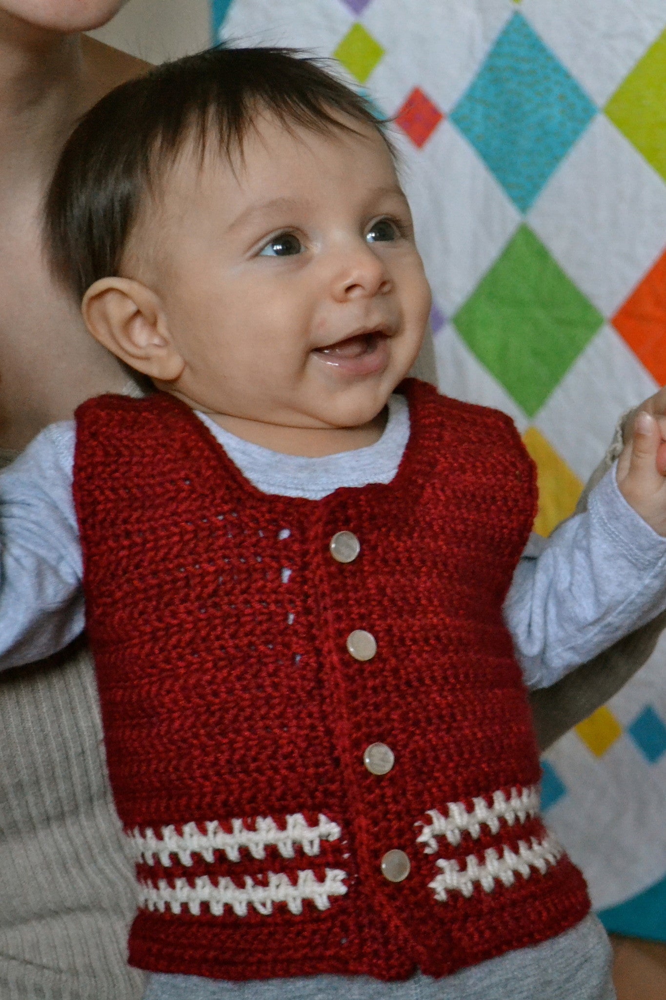 Mendeleev Vest crochet pattern Sweet Paprika Designs