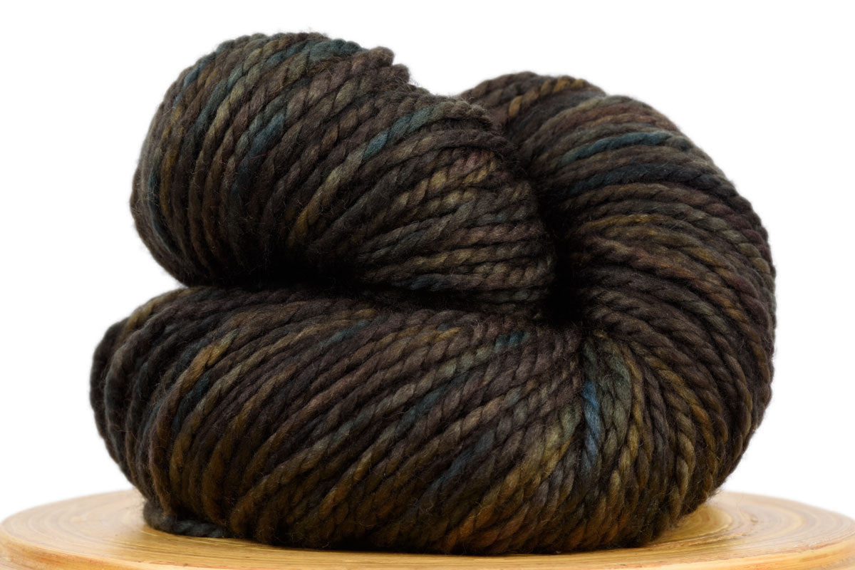 Presto bulky weight hand-dyed merino yarn in Forest Floor