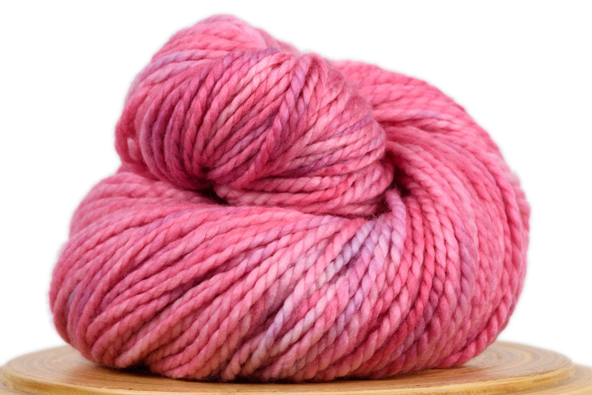 Presto bulky weight hand-dyed merino yarn in Peony