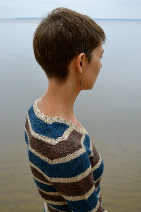 Stillness contiguous sweater knitting pattern - Sweet Paprika Designs