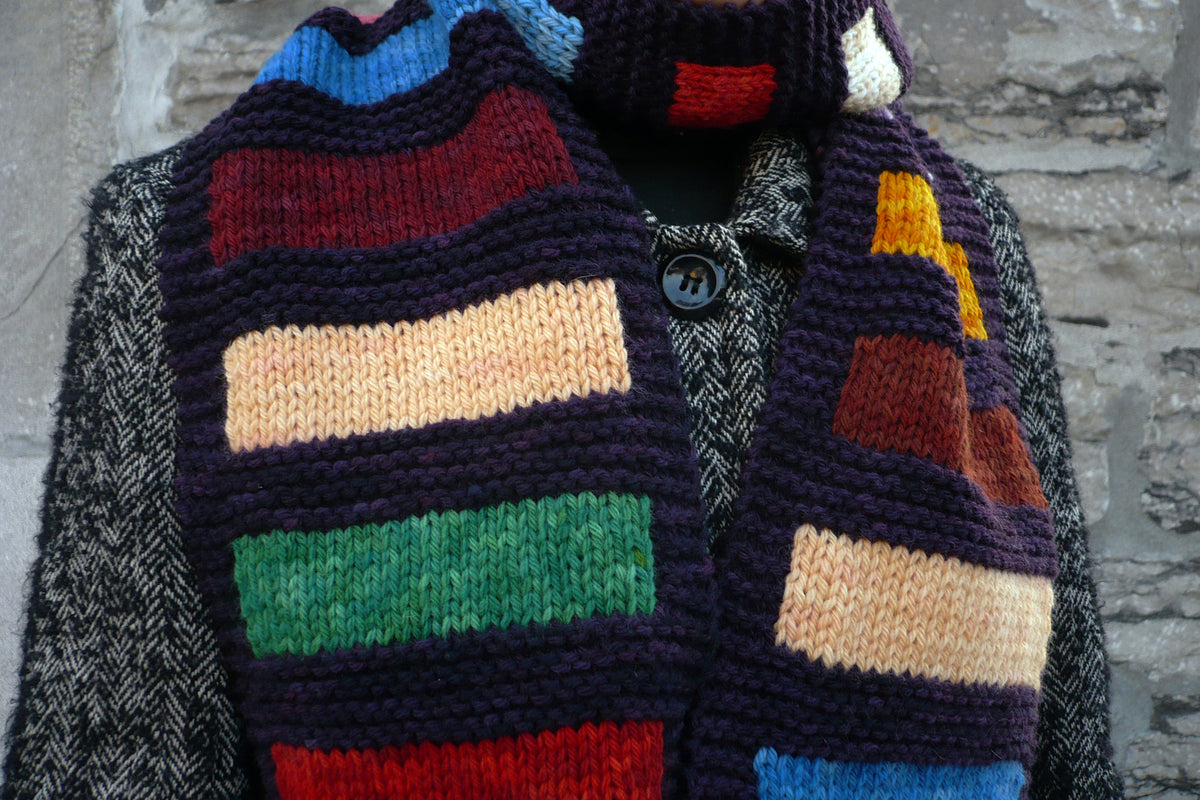 Stripes and Ladders scarf knitting pattern Sweet Paprika Designs